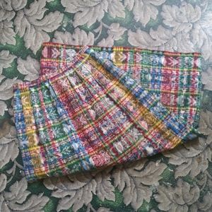 Vintage 60s Guatemalan Ikat Cortes Skirt Long